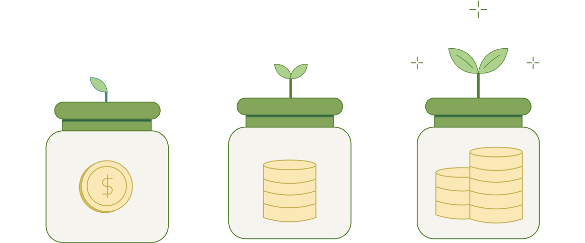 Image of savings growing