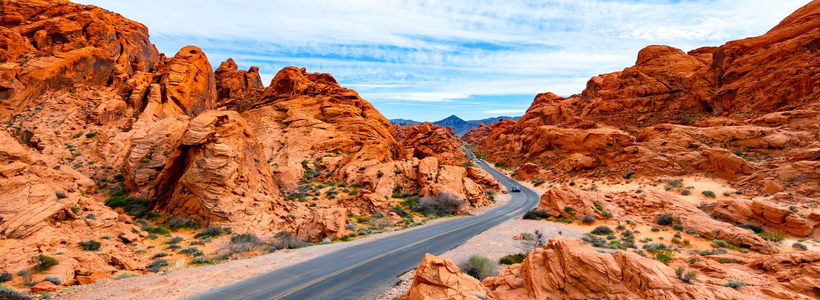 Road through Nevada desert