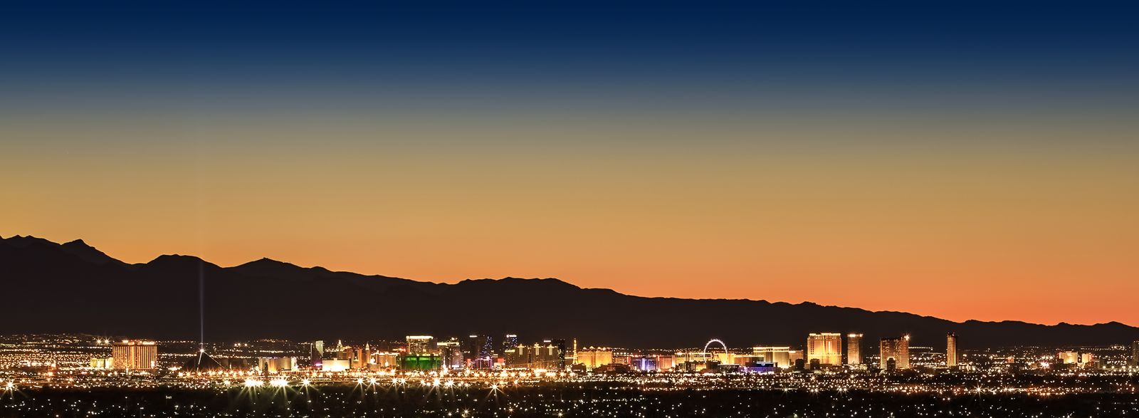 Nevada skyline at night